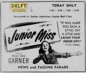 Delft Theatre - 1946 Ad